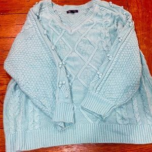 Plus size chunky knit sweater